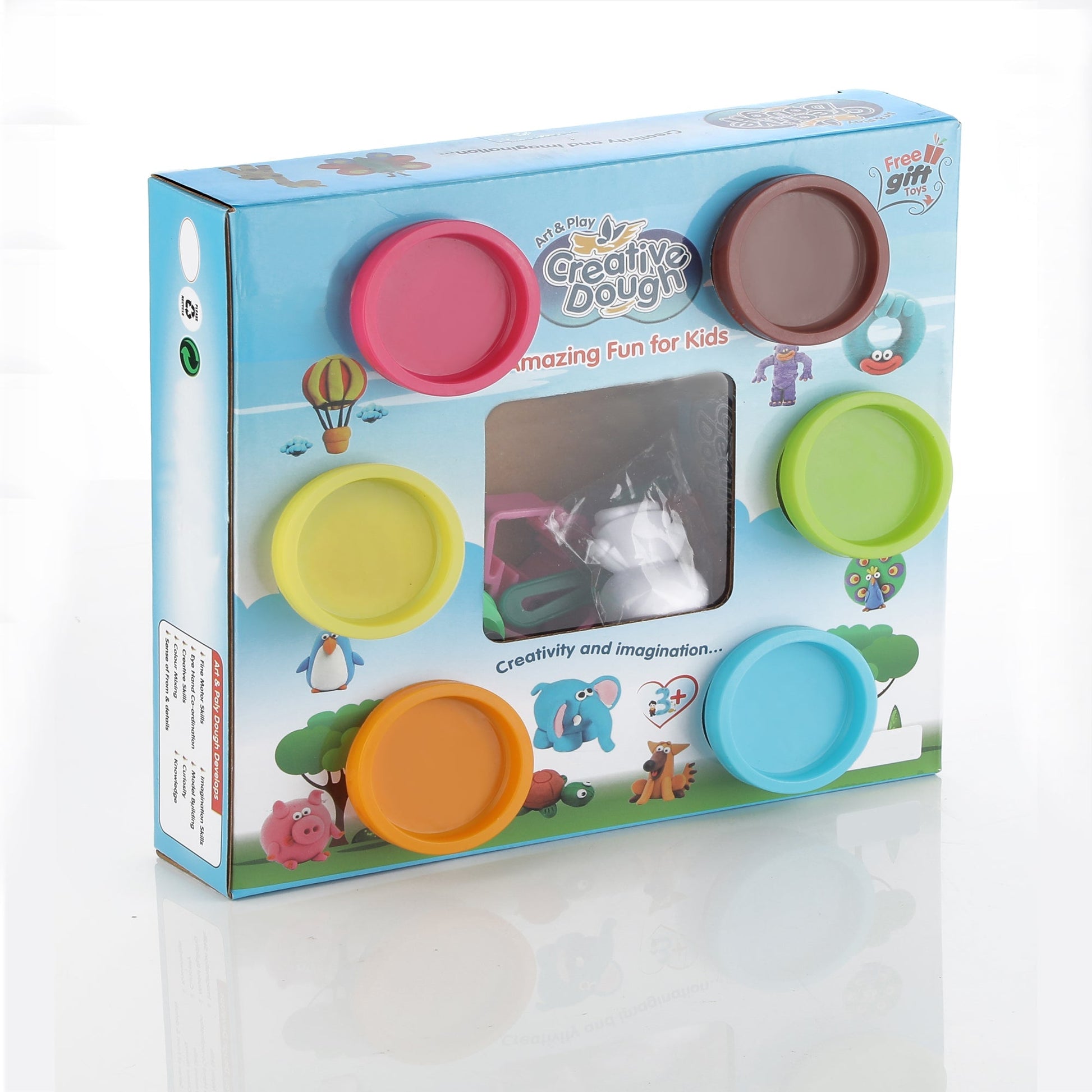 Non-Toxic Creative 50 Dough Clay Mould 5 Different Colors, (Pack of 6 Pcs) - Springkart 