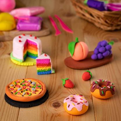 Non-Toxic Creative 50 Dough Clay Mould 5 Different Colors, (Pack of 6 Pcs) - Springkart 