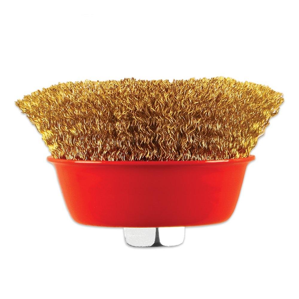 194 Wire Wheel Cup Brush (Gold) - Springkart 