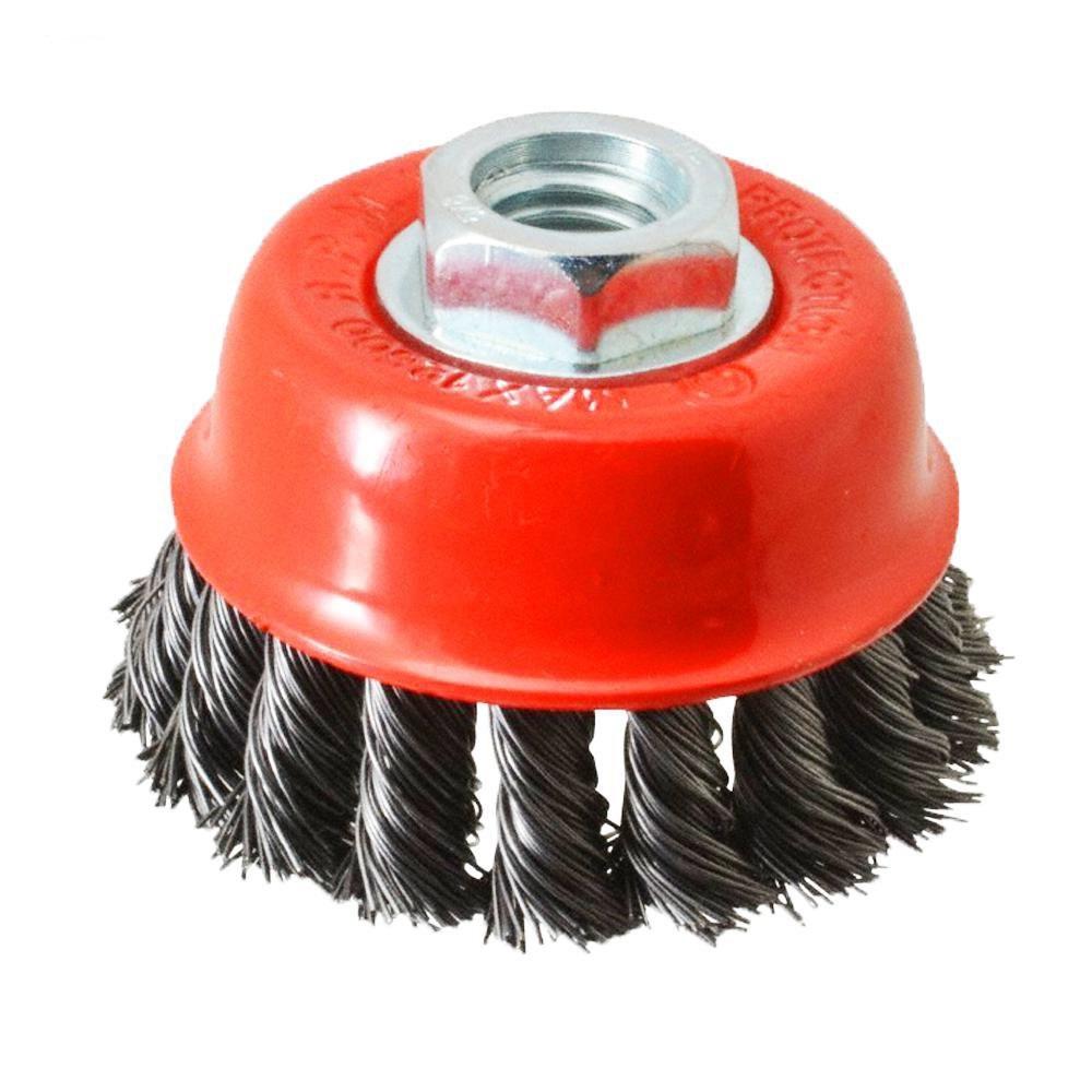 195 Wire Wheel Cup Brush (Black) - Springkart 