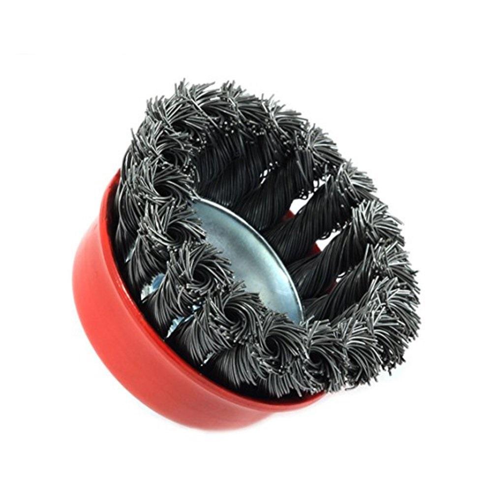 195 Wire Wheel Cup Brush (Black) - Springkart 
