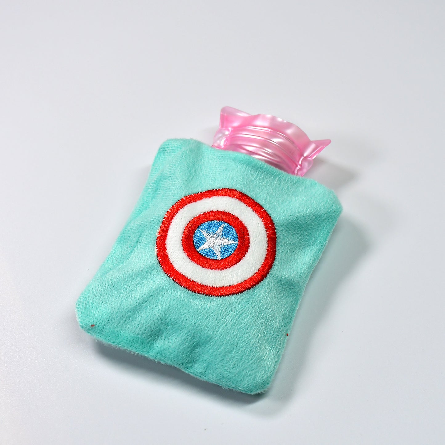 6517 Captain Americas Shield Small Hot Water Bag With Cover For Pain Relief Neck Shoulder Pain And Hand Feet Warmer Menstrual Cramps. - Springkart 