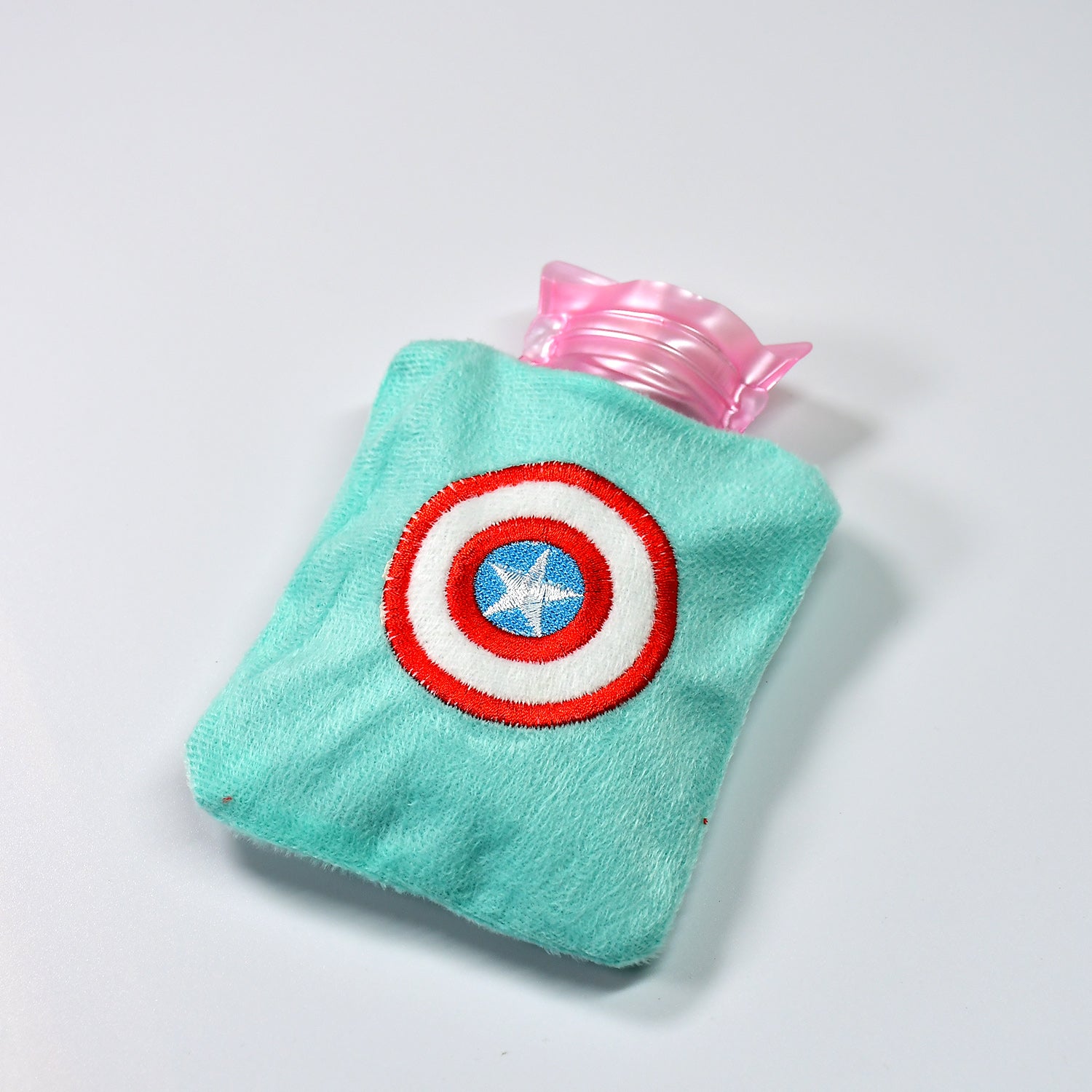6517 Captain Americas Shield Small Hot Water Bag With Cover For Pain Relief Neck Shoulder Pain And Hand Feet Warmer Menstrual Cramps. - Springkart 