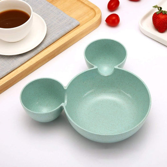 0843 Mickey Shaped Kidssnack Serving Sectioned Plate - Springkart 