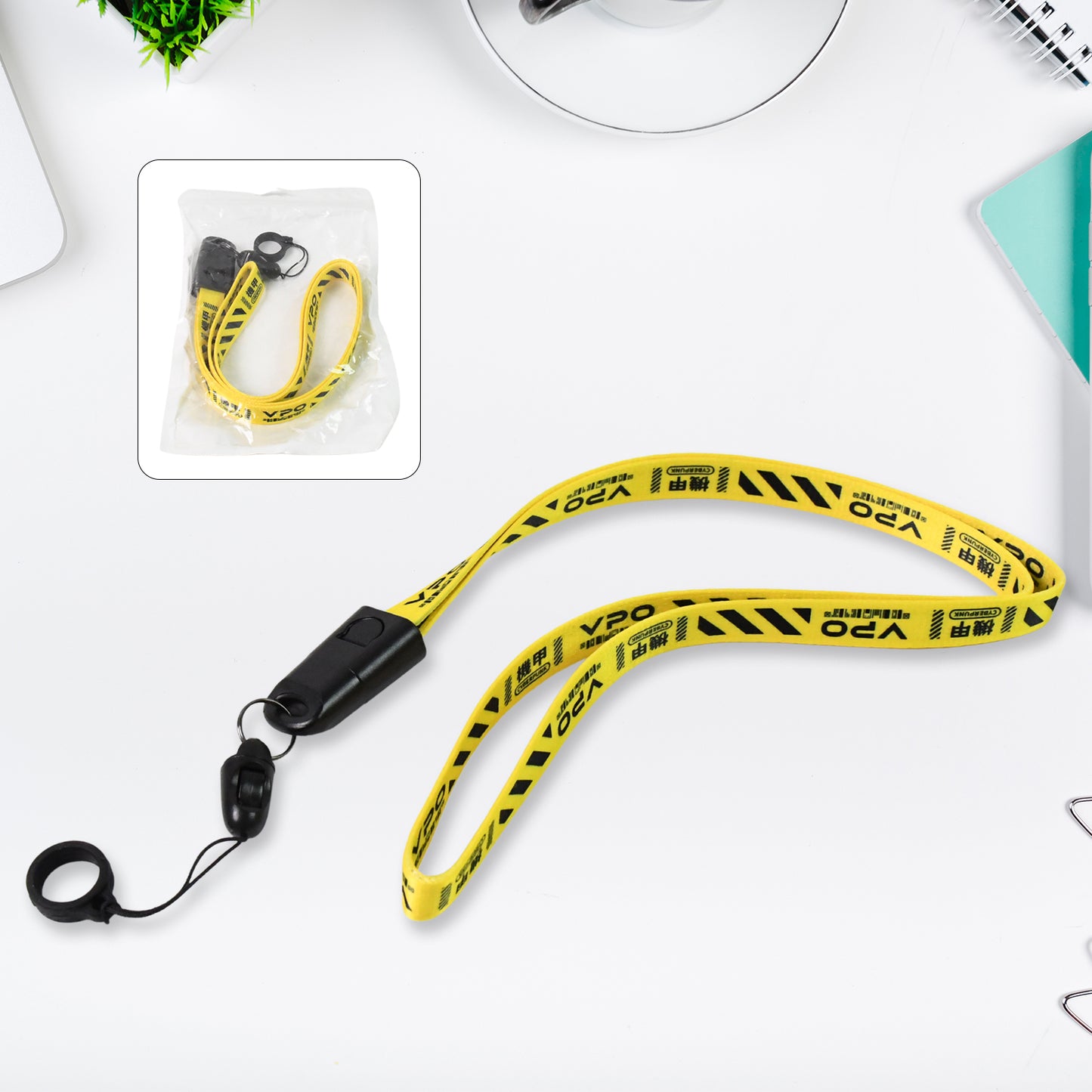 2 In 1 Lanyard Strap Usb Charging Cable (1 Pc) - Springkart 