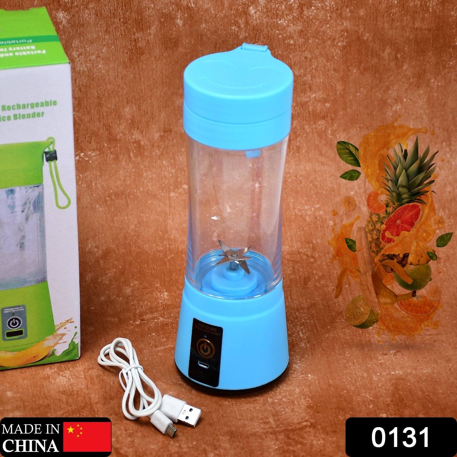 Portable 6 Blade Juicer Cup USB Rechargeable Vegetables Fruit Juice Maker Juice Extractor Blender Mixer - Springkart 