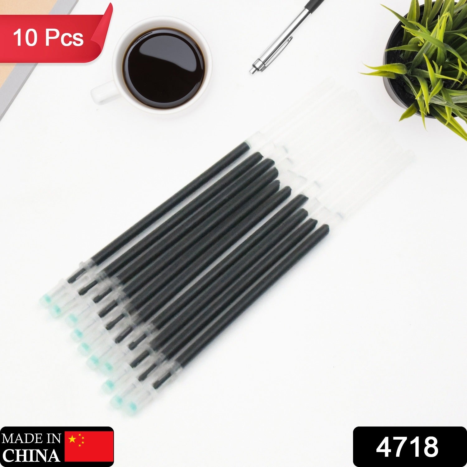 Black Pen Refill All Round Ball Pen Refill Smooth Writing Pen Refill all Pen Suitable (10 Pcs Set) - Springkart 