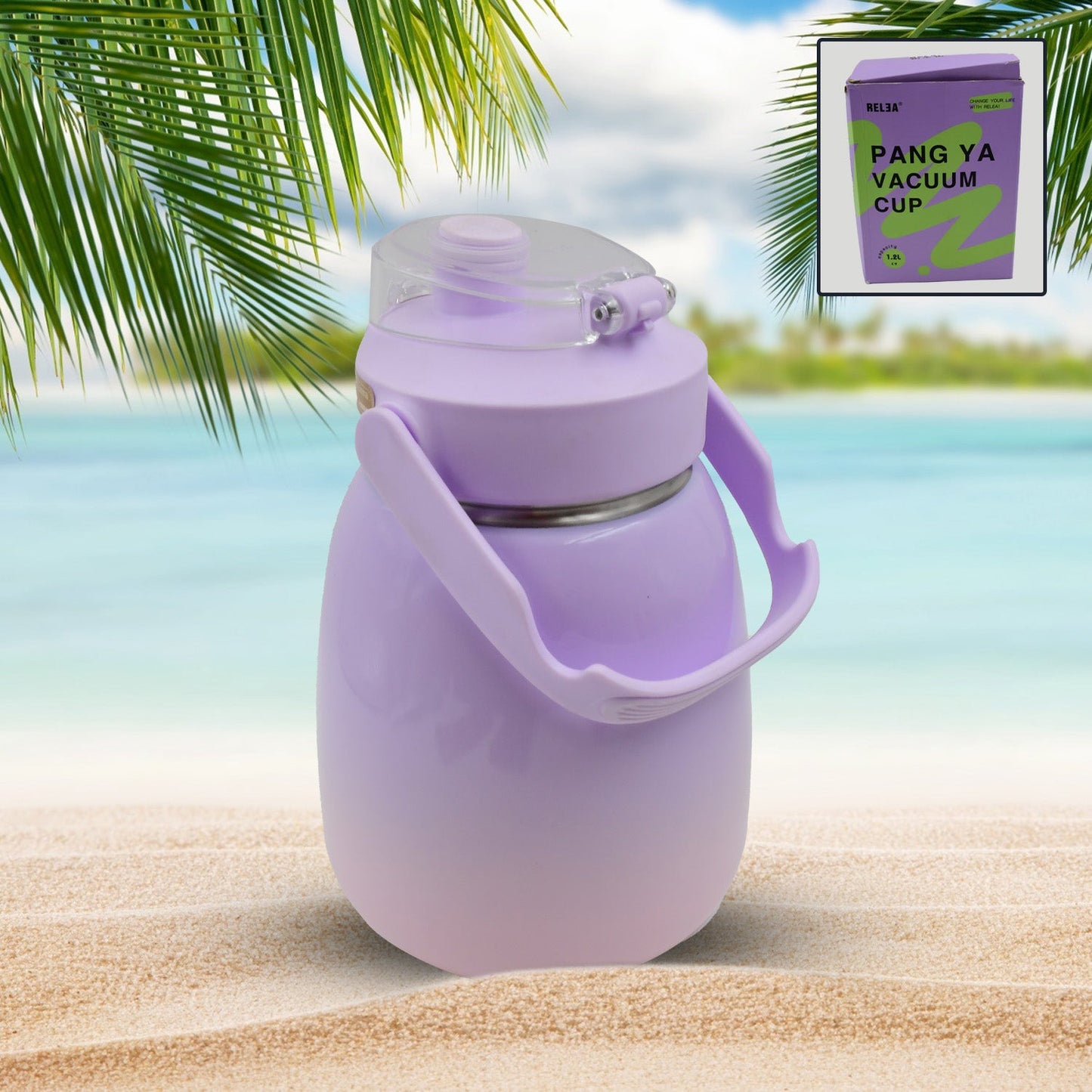 Stainless Steel Mug / Bottle Vacuum Insulated Cup With Handle (1200 ML) - Springkart 