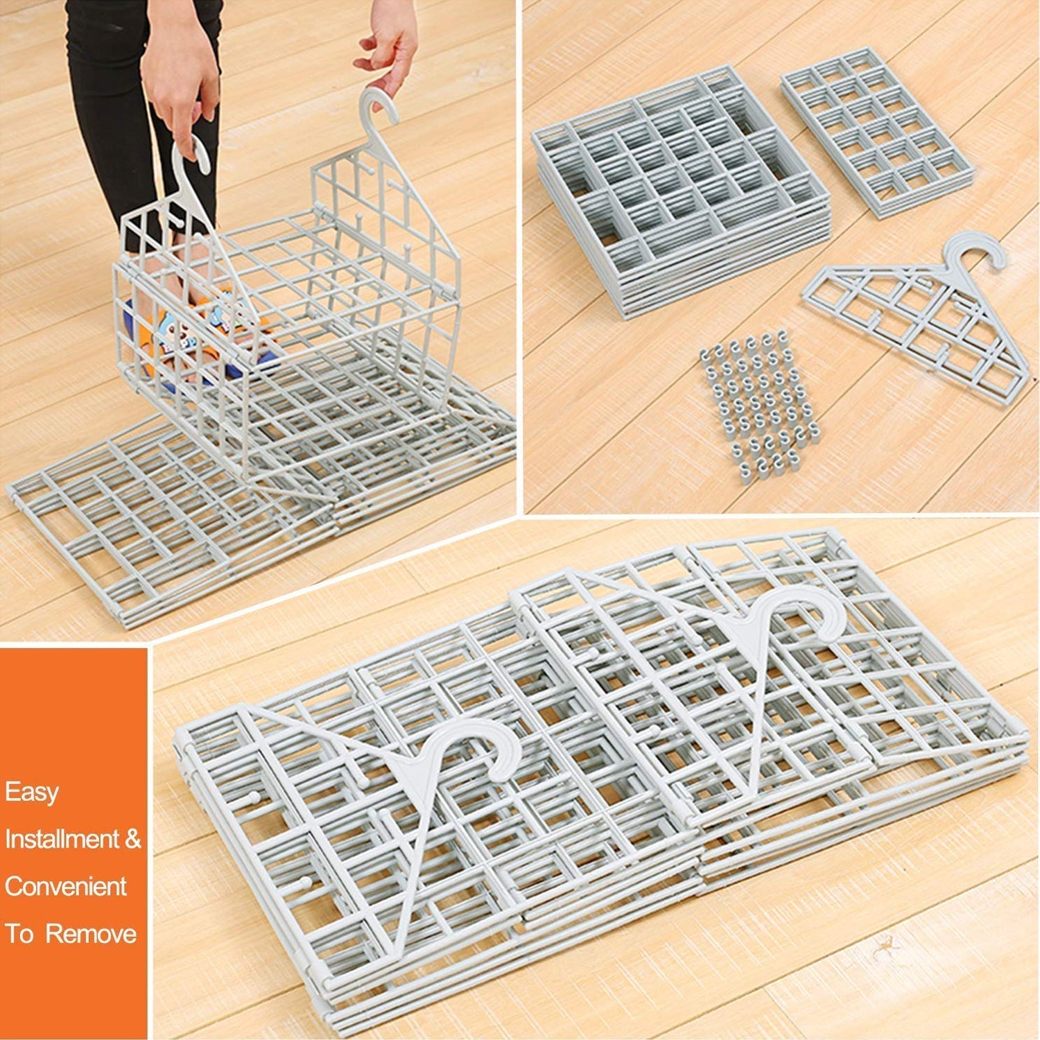 Multipurpose 5 Layer Folding Clothes Storage Racks||Closet for Students Wardrobe Shelves Socks, Scarf, t-Shirt, etc||Hanging Organizer Storage Holders & Racks - Springkart 