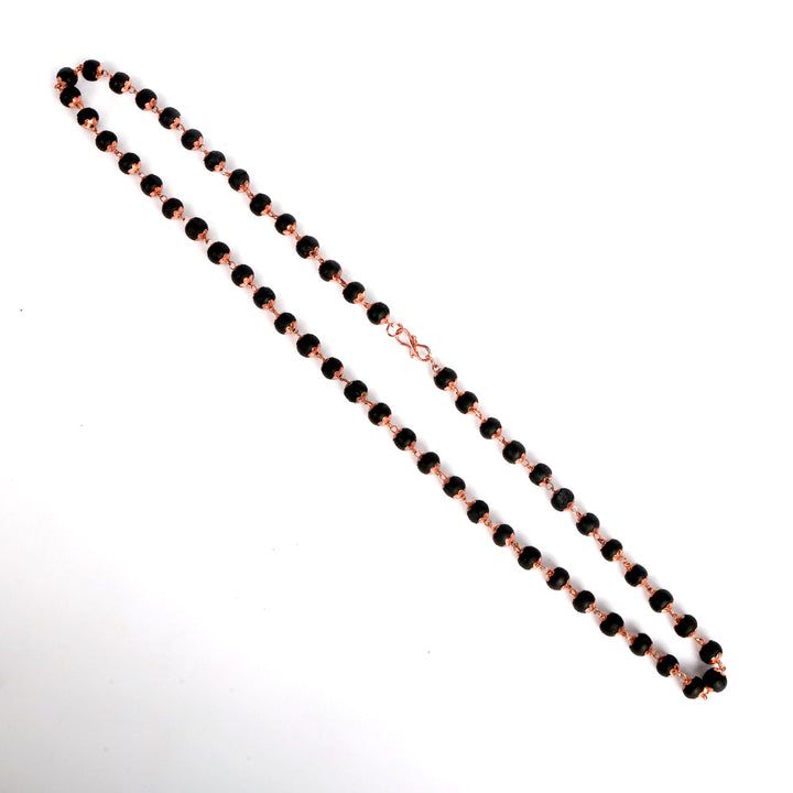 8mm Govt. Certified Karungali Mala with Copper Capping