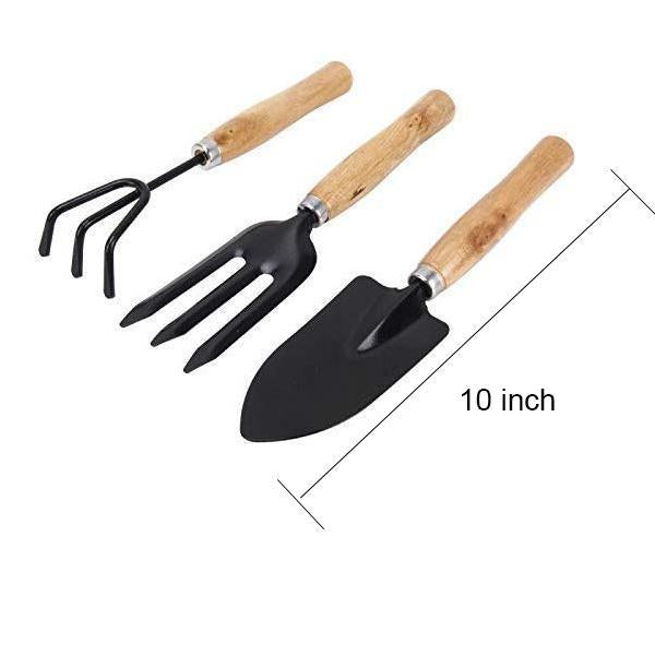 Gardening Tools - Hand Cultivator, Small Trowel, Garden Fork (Set of 3) - Springkart 