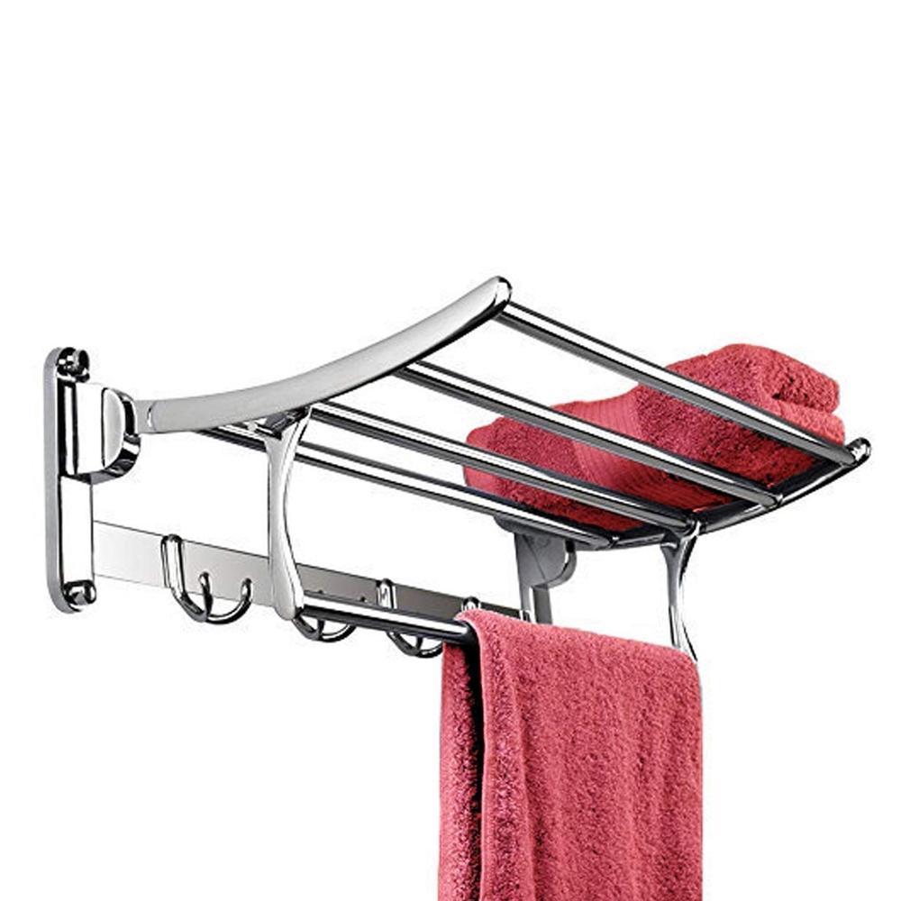 Bathroom Accessories Stainless Steel Folding Towel Rack - Springkart 