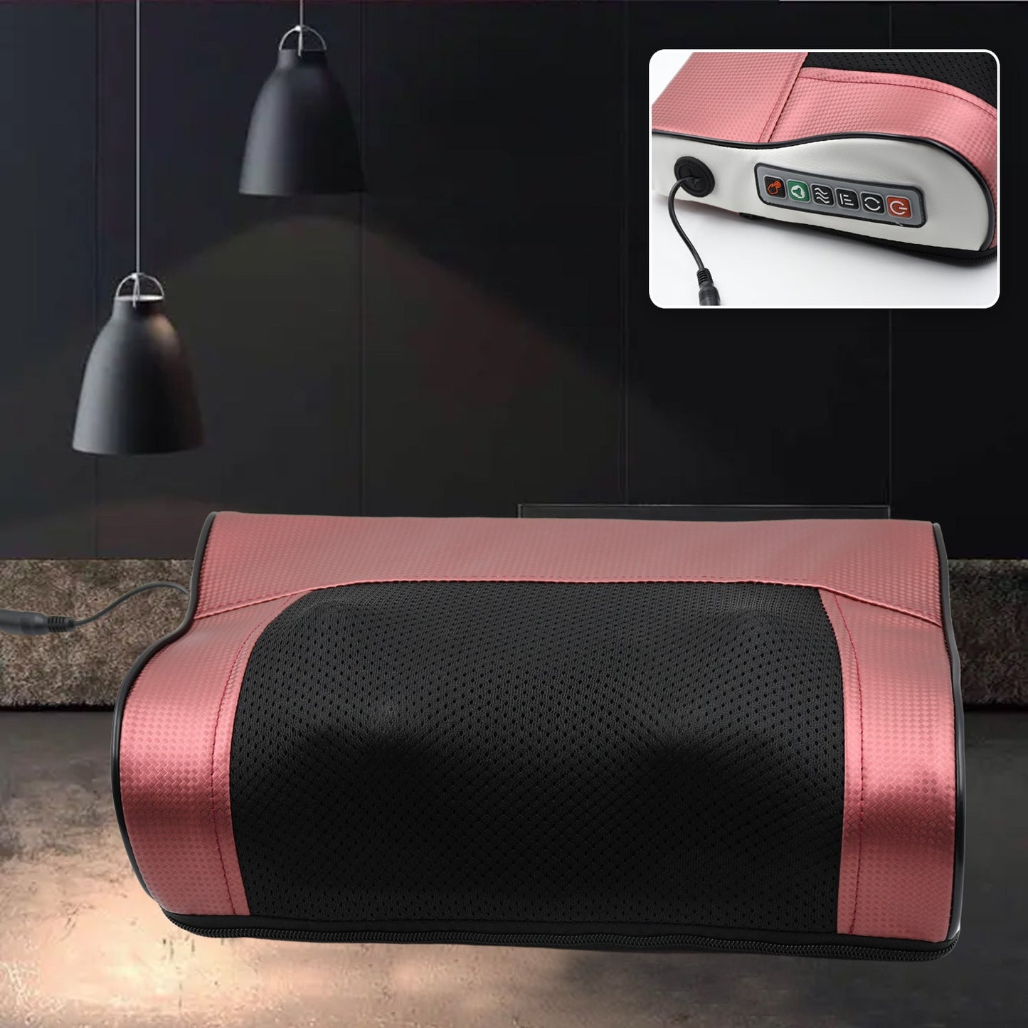 Electric Neck Waist Back Massager Neck Massager Multipurpose Neck Massage Pillow Deep Tissue Massage Nodes Electric Pillow with Heat for Shoulders Calf Legs Feet Hands - Springkart 