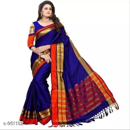 Stunning Cotton Printed Saree - Springkart 