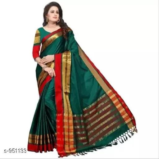 Stunning Cotton Printed Saree - Springkart 