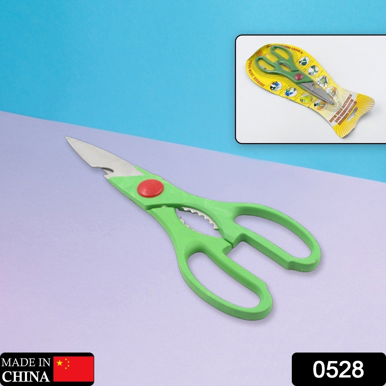 Multi-Function Kitchen Scissors for Veggies, Meat & Seafood with Bottle Opener - Springkart 