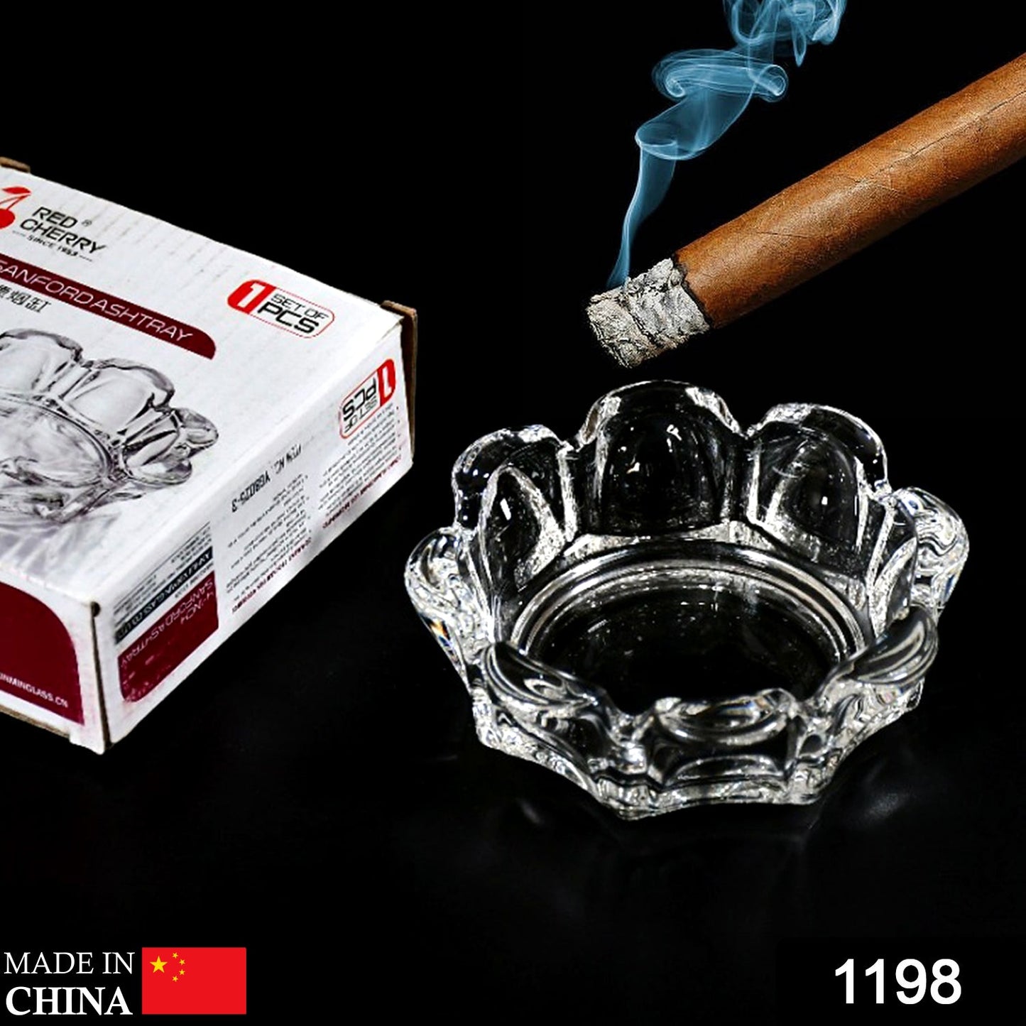 Sanford Cigar Cigarette Ashtray Round Tabletop for Home Office Indoor Outdoor Home Decor - Springkart 