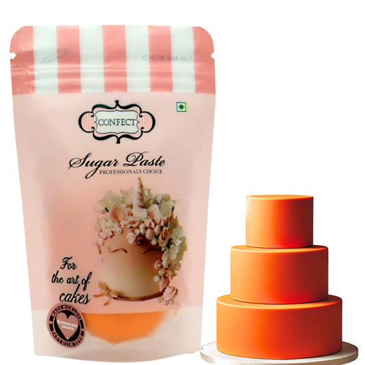 Fluorescent Orange Fondant | Edible Sugarpaste 250 Gm