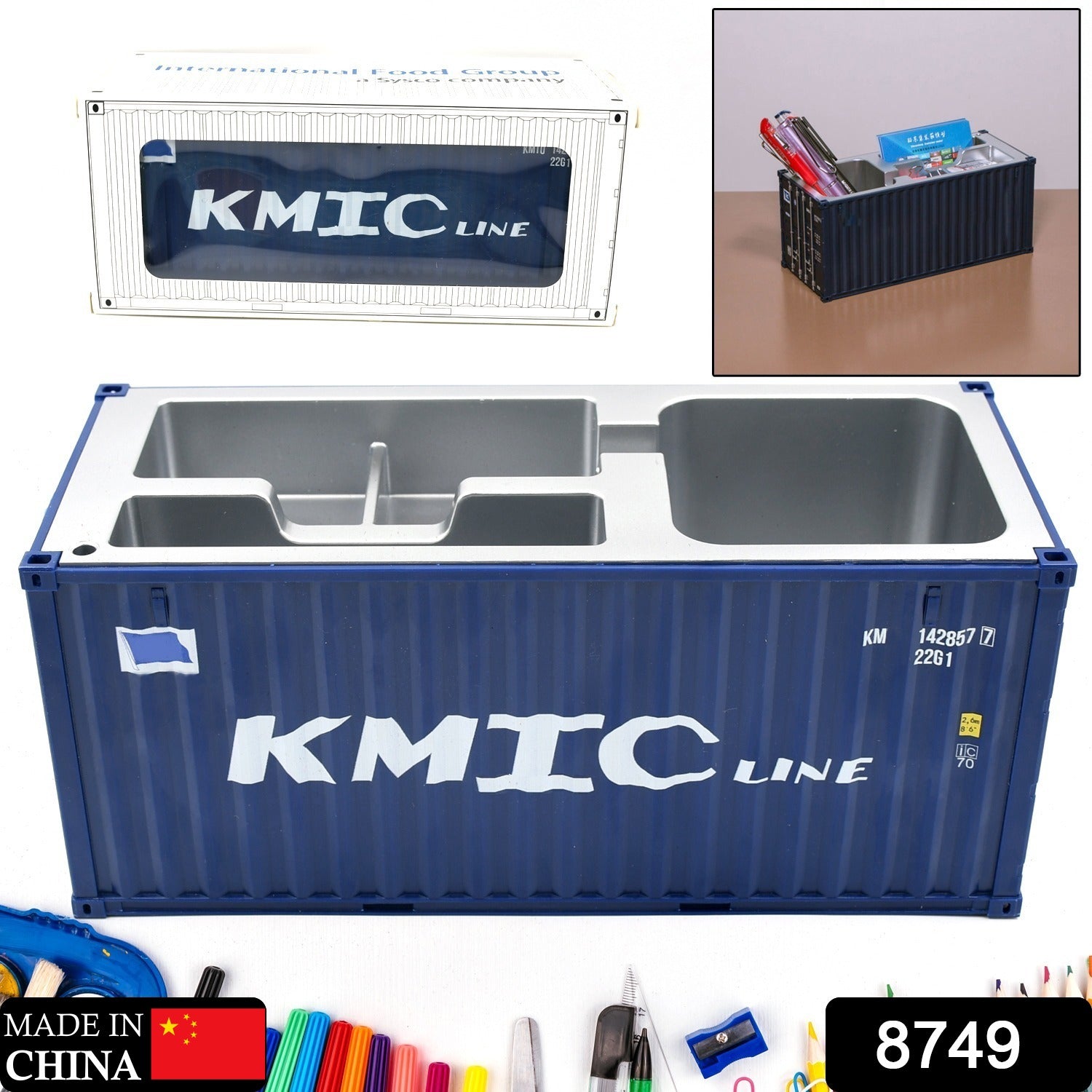 Shipping Container Pen Holder Shipping Container Model Pen Name Cardholder Simulated Container Model For Business Gift - Springkart 