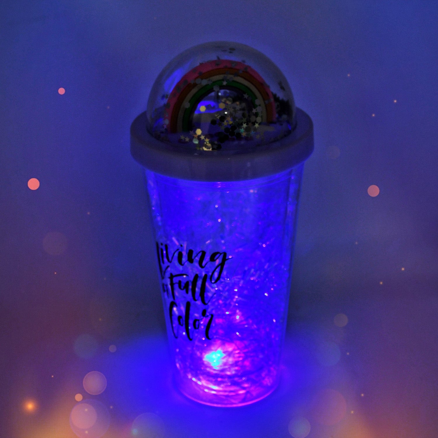 Sipper Bottle with Straw, LED Glow Light for Kids/Tumbler with Straw/Vacuum Flask/Sipper Plastic Tumbler/Sipper Bottle with Straw (Pack of 1) - Springkart 
