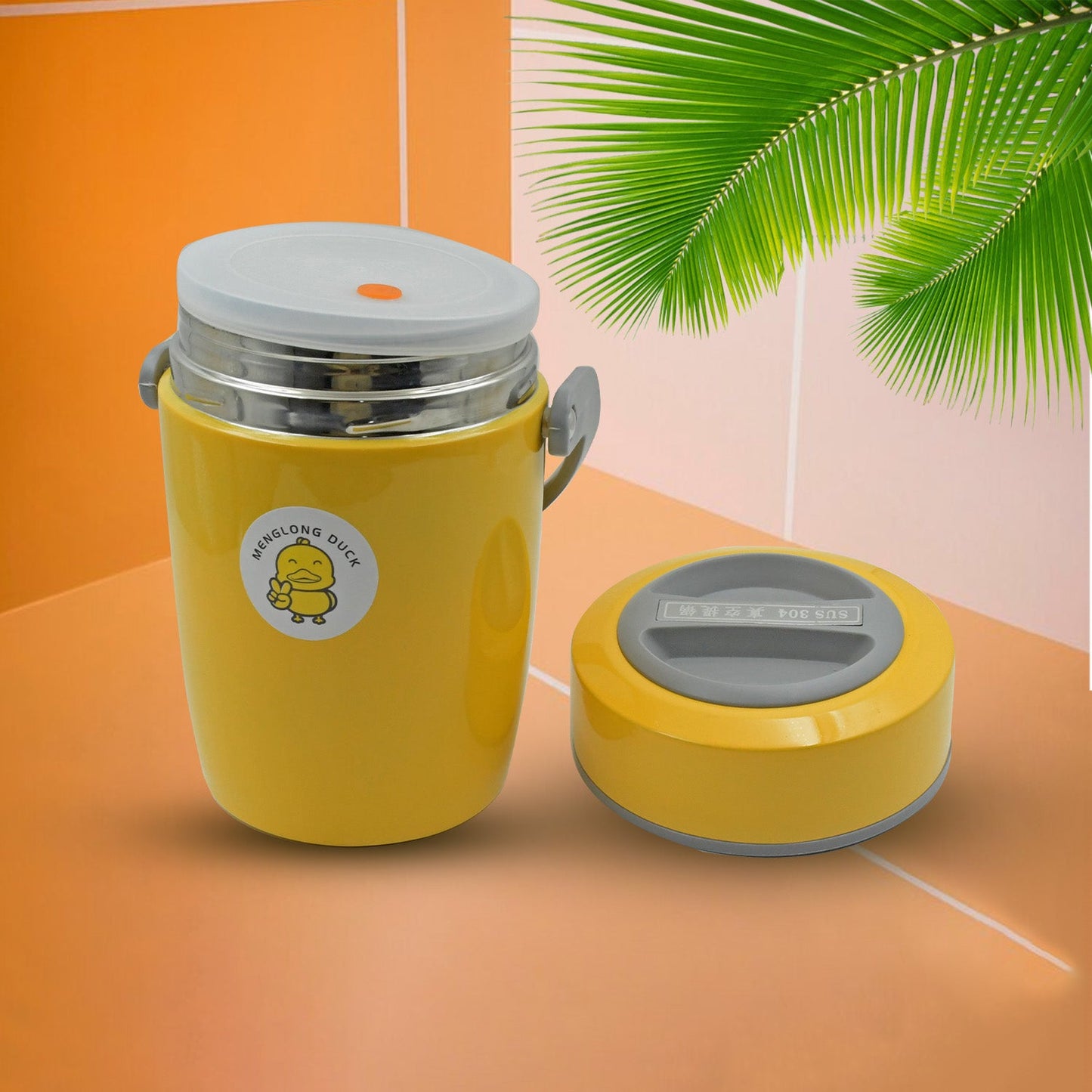 HEAVY LEAK-PROOF STAINLESS STEEL LUNCH BOX/ TIFFIN BOX, 2 COMPARTMENT, FOOD BOX FOR THERMAL CONTAINER FOR FOOD STAINLESS STEEL FOR STUDENT FOR WORK FOR TRAVEL (2 LTR.) - Springkart 