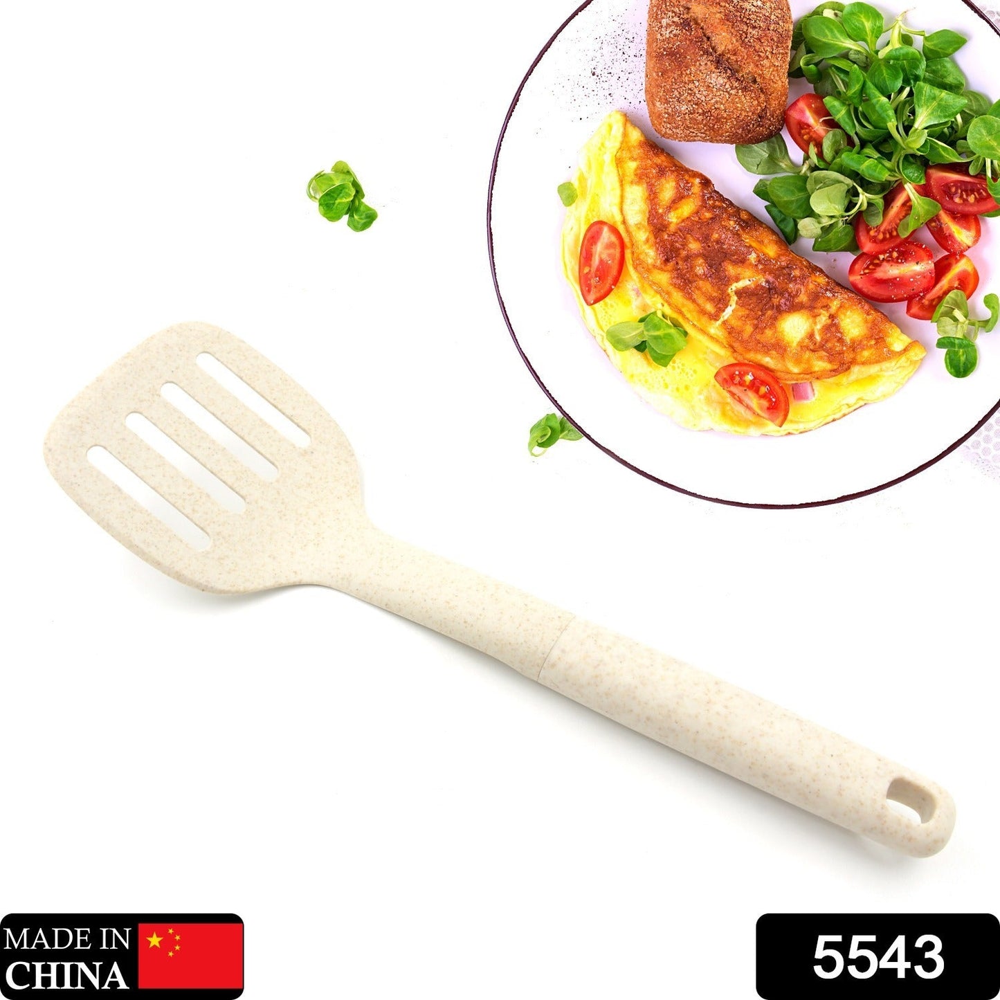 Plastic Kitchen Accessories Skimmer, Spatula Spoon & Soup Spoon Heat Resistant  Non Stick Spoons Kitchen Cookware Items Heat Resistant Plastic Kitchen Utensils for Cooking, BPA FREE Gadgets for Non-Stick Cookware (2 Pc )