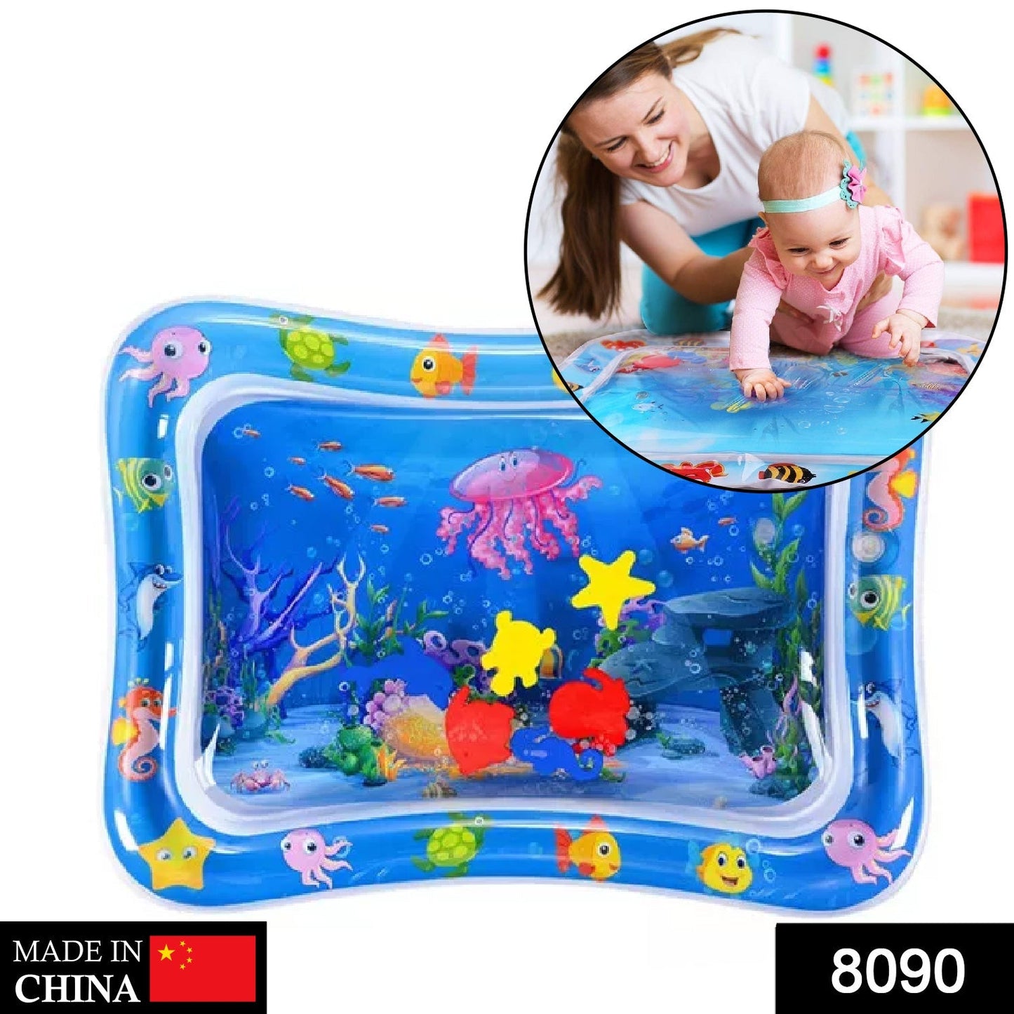 Mat, Baby Water Mat Inflatable Baby Play Mat Activity Center for Infant Baby Toys 3 to 15 Months, Baby Gifts for Boys Girls(Assorted Design) - Springkart 