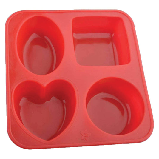 Silicone Circle, Square, Oval and Heart Shape Soap And Mini Cake Making Mould - Springkart 