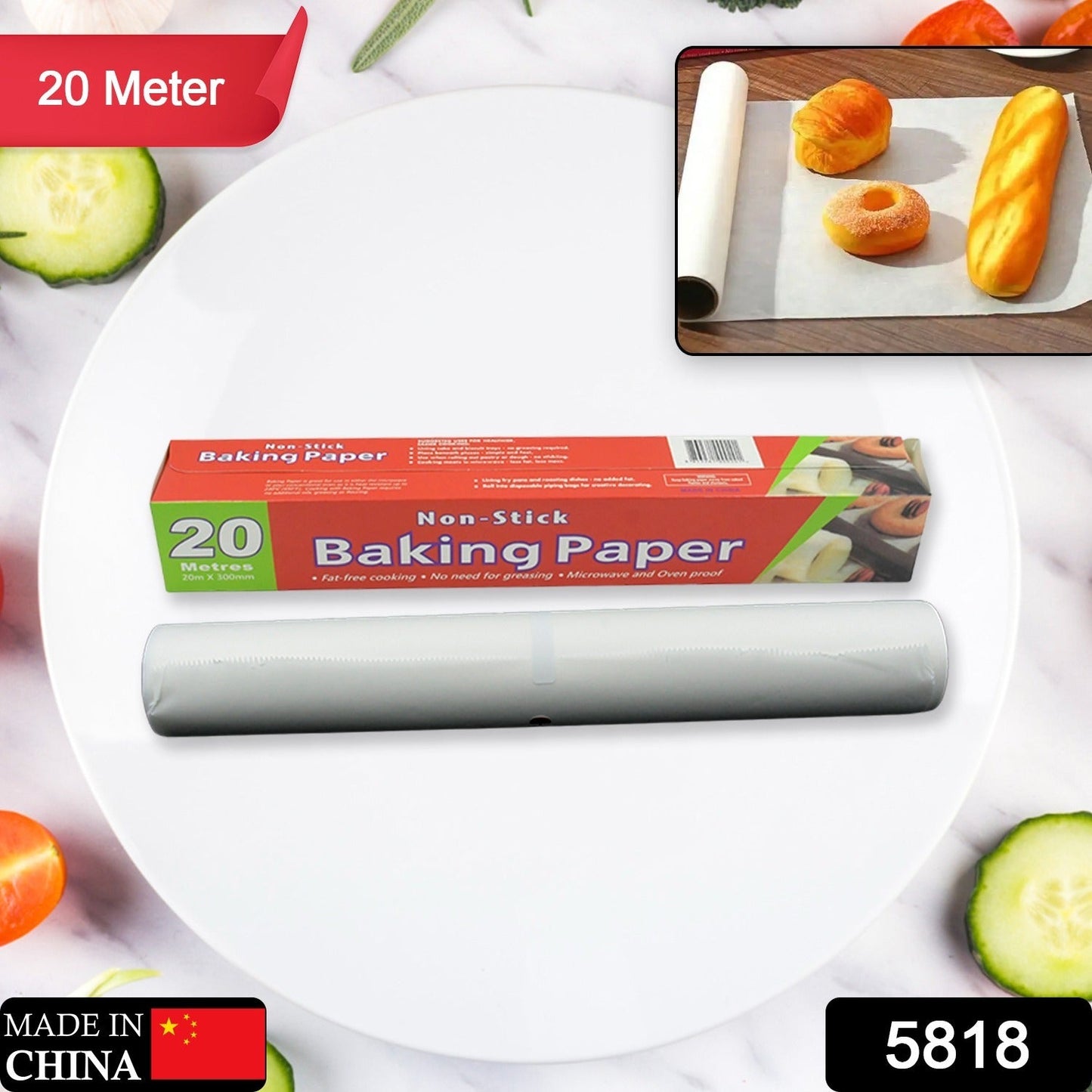 Non-Stick Parchment Paper: Easy Cleanup for Baking, Grilling & More (Microwave & Oven Safe)