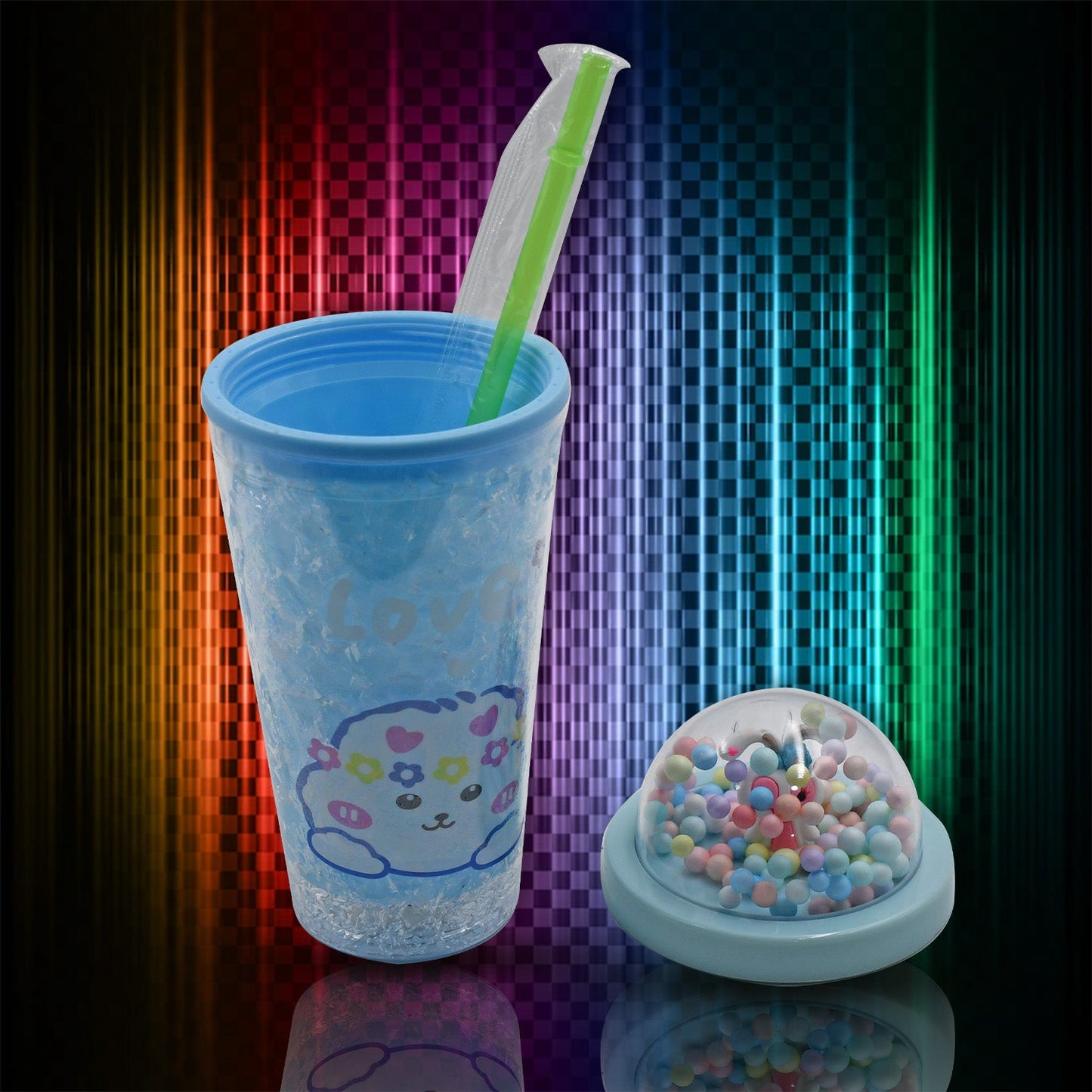 LED Light Unicorn Sipper Water Bottle Mason Jar Tumbler with Straw for Kids Glitter Sipper with Toy Drinking Cups for Boys and Girls School/Tuition/Gym/ Picnic, Kids and Adults, Birthday Return Gifts - Springkart 
