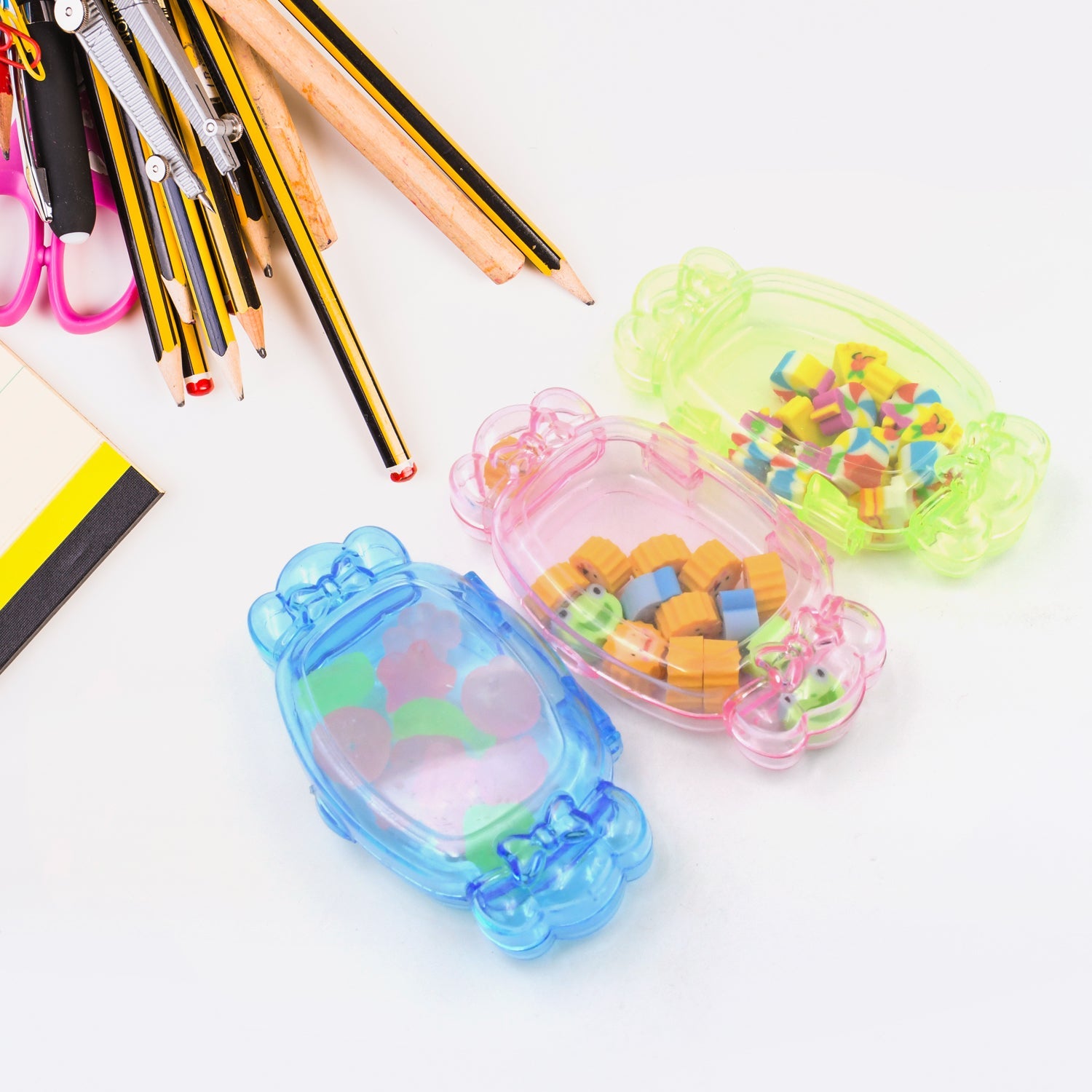 Cute School Eraser Set Cute Eraser Multi Design Rubber Erasers For Pencil Cleaning Stationery School Student Girl Kids (24 Pcs Set) - Springkart 