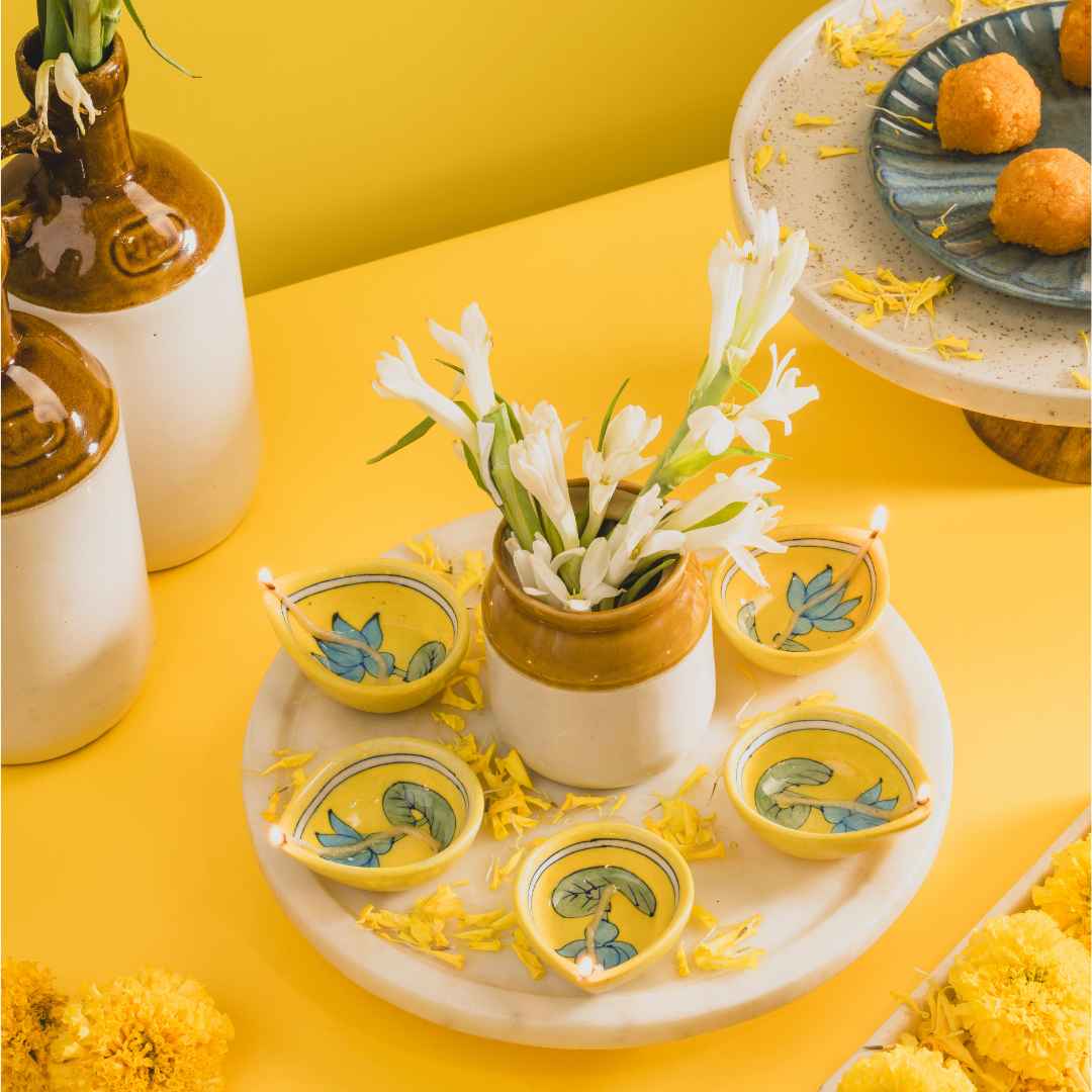 Assorted Blue Pottery Diya (Set Of 20)Assorted Blue Pottery Diya (Set Of 20)                Assorted Blue Pottery Diya (Set Of 20)