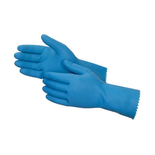 Cut Glove Reusable Rubber Hand Gloves (Blue) - 1 pc - Springkart 