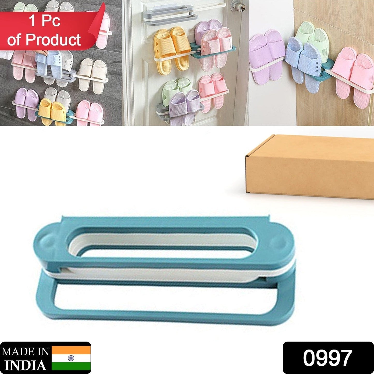 Multifunction Folding Slippers / Shoes Hanger Organizer Rack - Springkart 