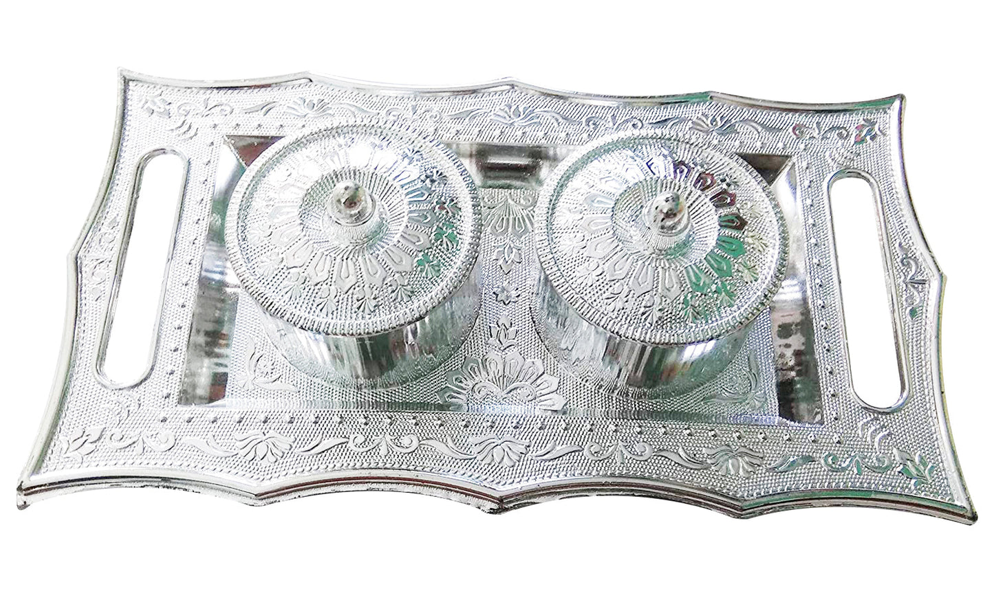 Multipurpose Decorative Multi Storage Mukhwas Dani / Serving Tray - Springkart 
