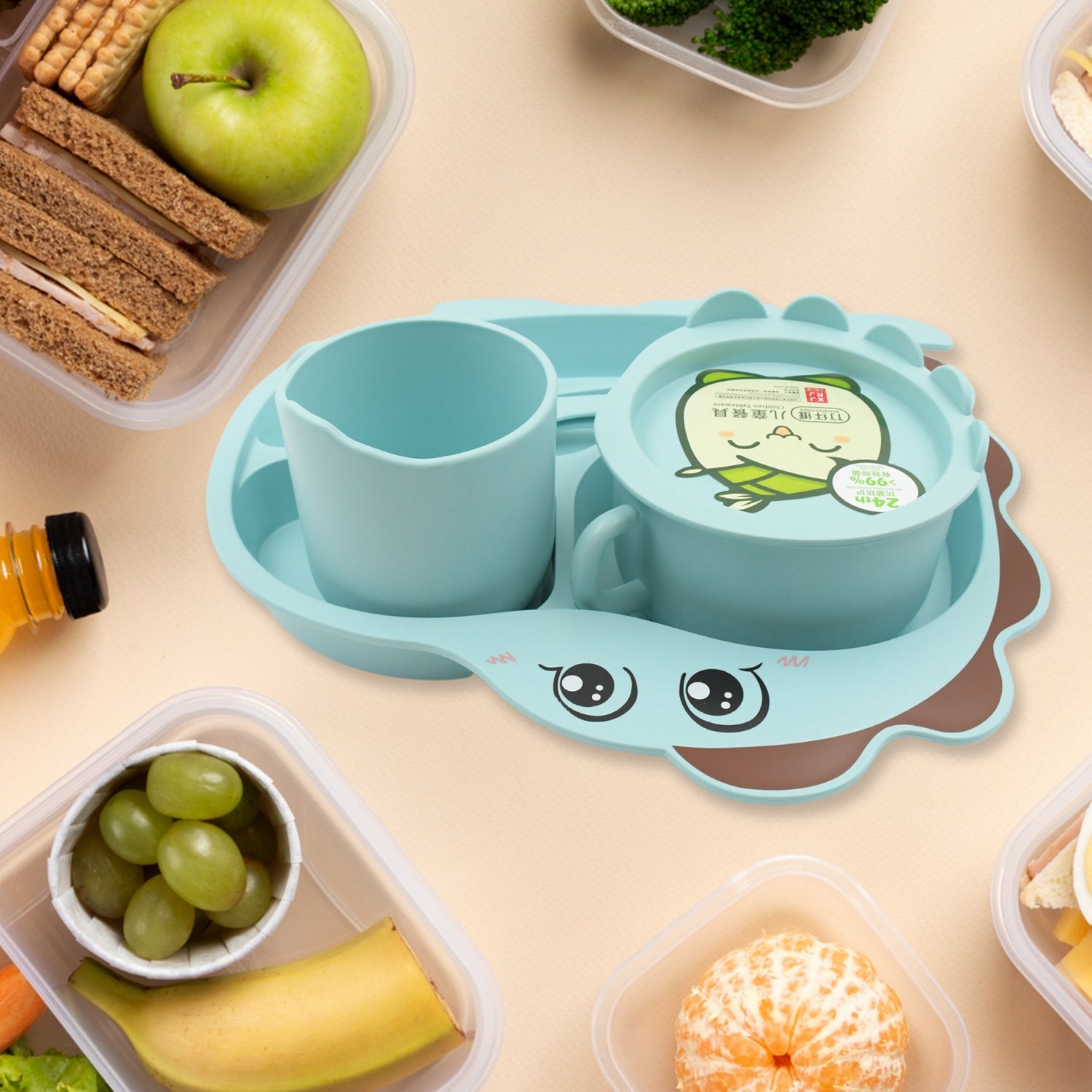 Baby Feeding Set For Kids And Toddlers (7 pcs set) - Springkart 