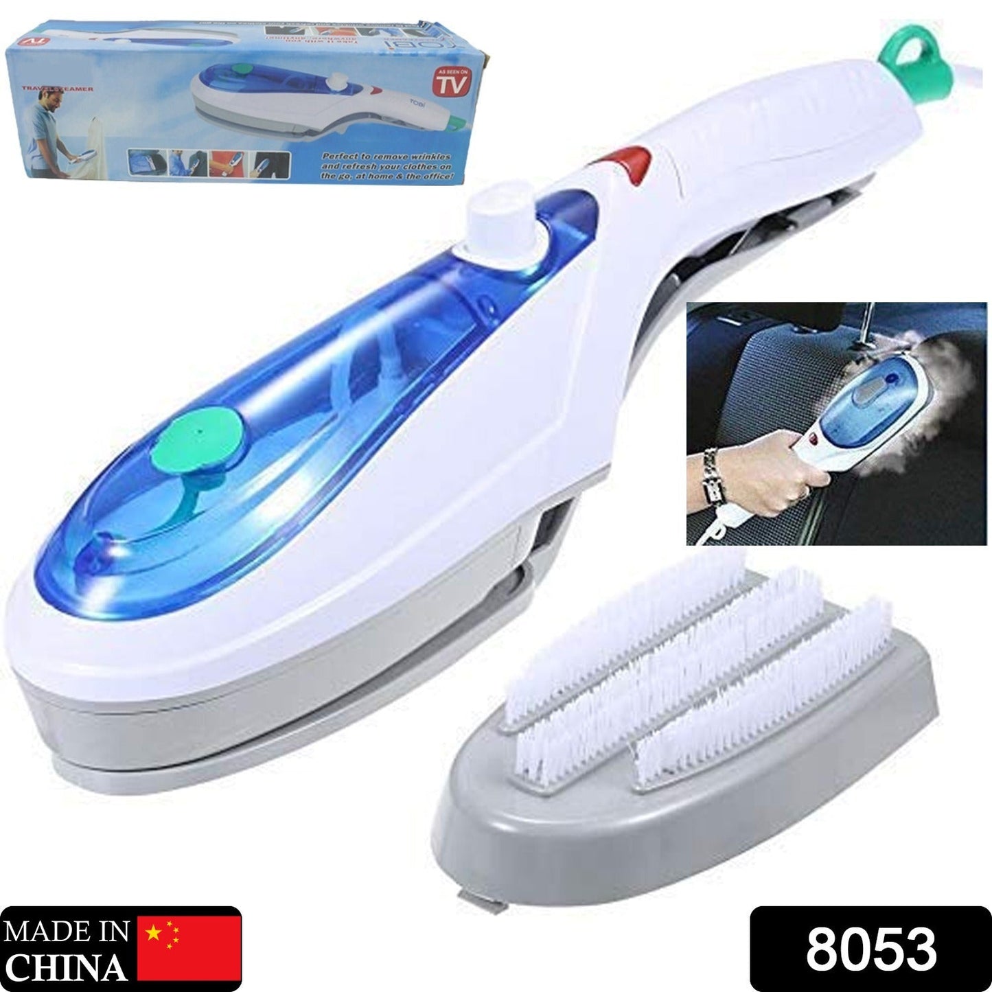 Portable ironing machine,1 Set Steam Iron Hand Held Crease Removal Portable Ironing Clothes ABS Brush Plush Toy Garment Steamer for Home Steam Iron, for Clothes, Travel Steamer - Springkart 