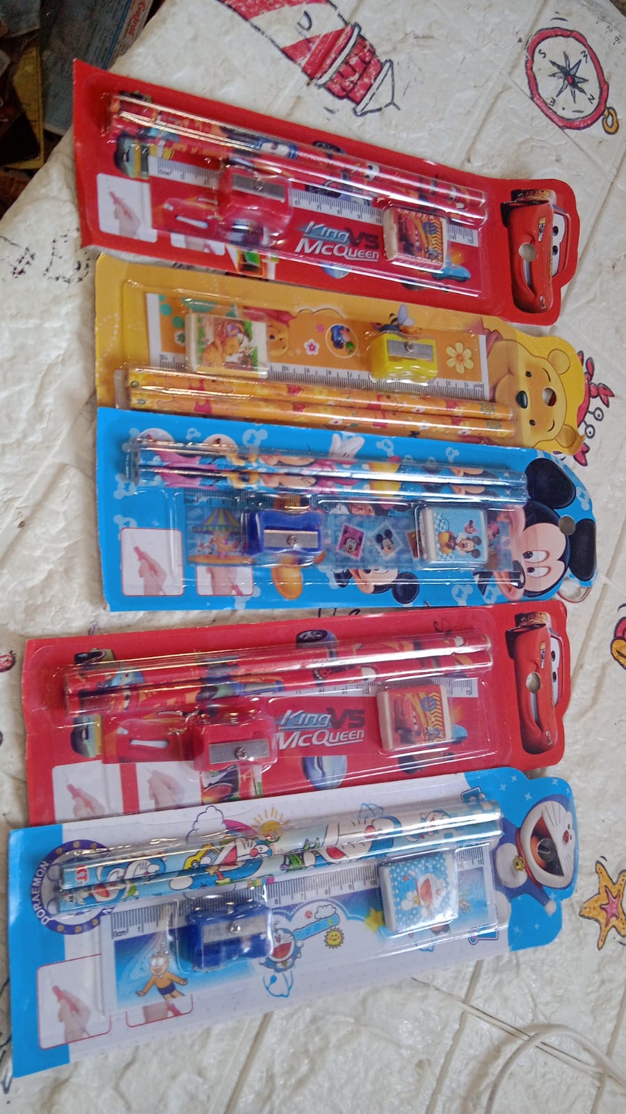 Fun & Functional! 5-in-1 Cartoon Pencil Set for School & Play (5 Pc) - Springkart 