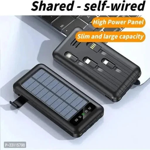 10000mAh Solar Fast Charging Power Bank with LED Screen