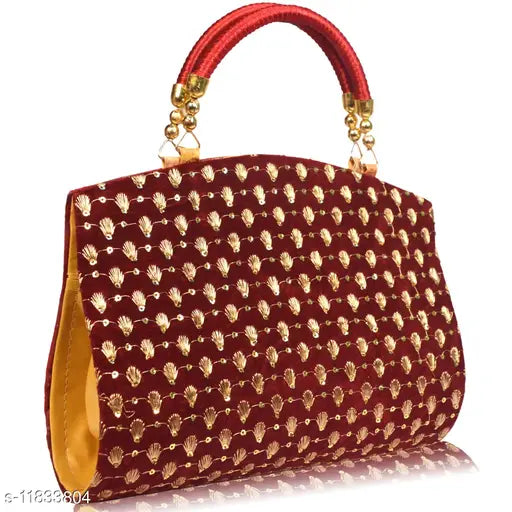 Trendy Women's Red Clutch