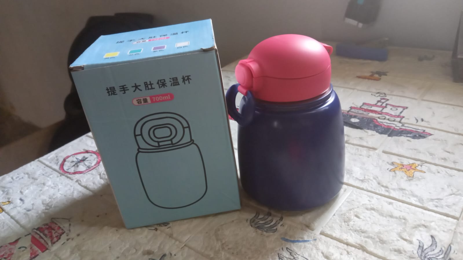 Multifunctional Double-Wall Outside Plastic & Inner Side Steel Water Bottle Cup With Dori Easy to Carry, lock System & Straw, Spill Proof with Leakproof Drinking Cup for Office Mug, Home, Travel, School (700ml) - Springkart 