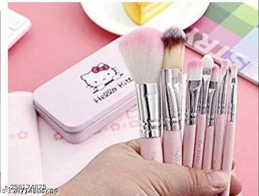 Multicolour Makeup Kit and 7 Pink Makeup Brushes Set, 36H Waterproof Eyeliner with Beauty Blender Puff - Springkart 