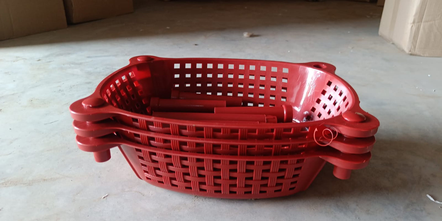 Multipurpose Plastic Storage Rack Organiser - 3 pcs - Springkart 