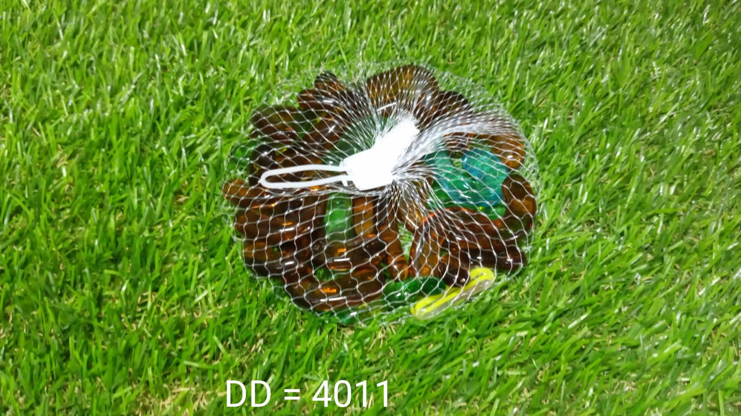 Glass Gem Stone, Flat Round Marbles Pebbles for Vase Fillers, Attractive pebbles for Aquarium Fish Tank. - Springkart 