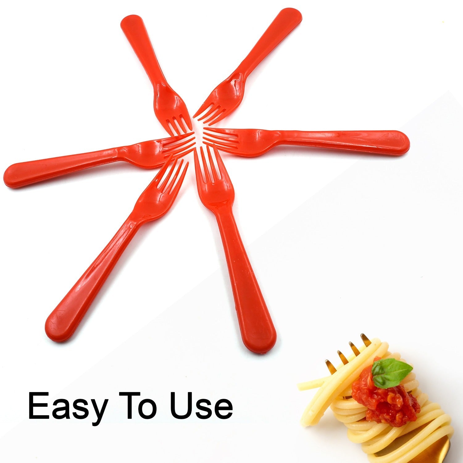 Plastic Fork Spoon, Fork Spoon Set, Fruit Fork Spoon Set | Baby Fork Spoon/Vegetable Fork Spoon, Plastic Salad Spoon, Dessert Spoon (6pc set) - Springkart 