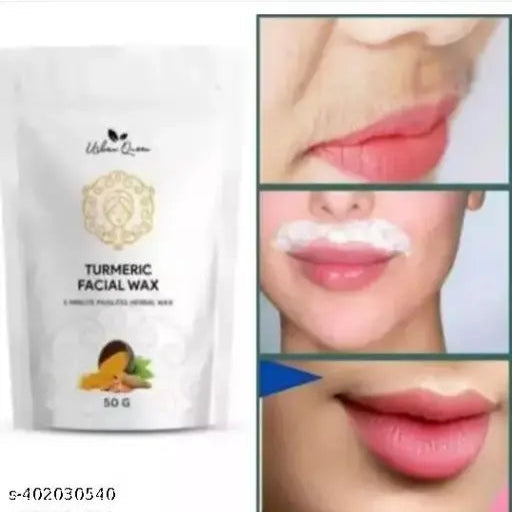 TURMERIC FACIAL WAX - 5 MIN PAINLESS HERBAL POWDER Wax
