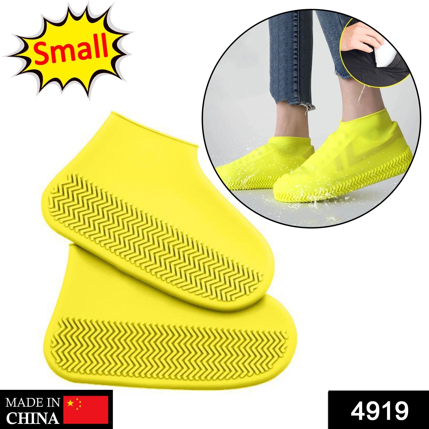 Small Silicone Shoe Covers: Waterproof & Anti-Skid for Rain & Bike - Springkart 
