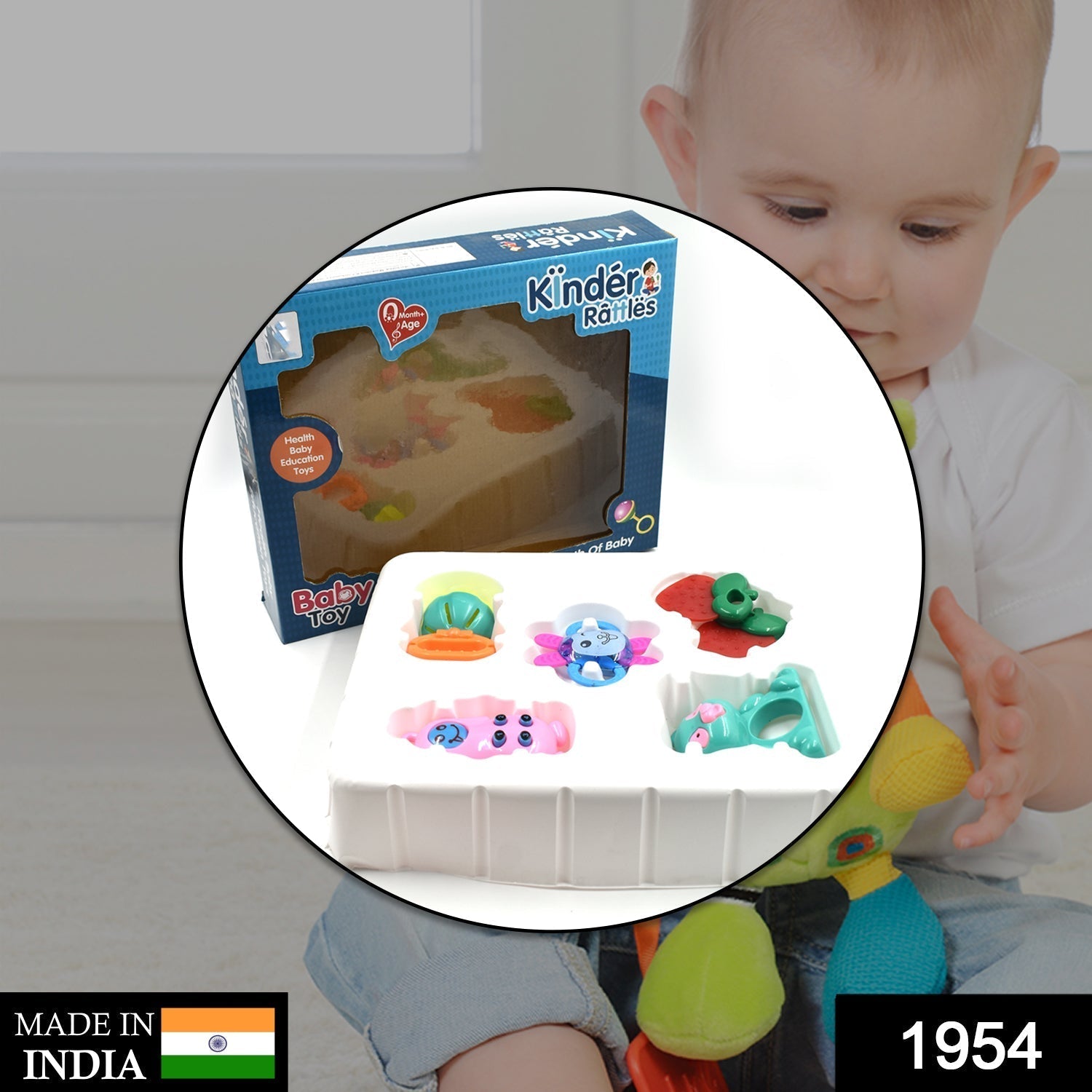 AT54 Rattles Baby Toy and game for kids and babies for playing and enjoying purposes. - Springkart 