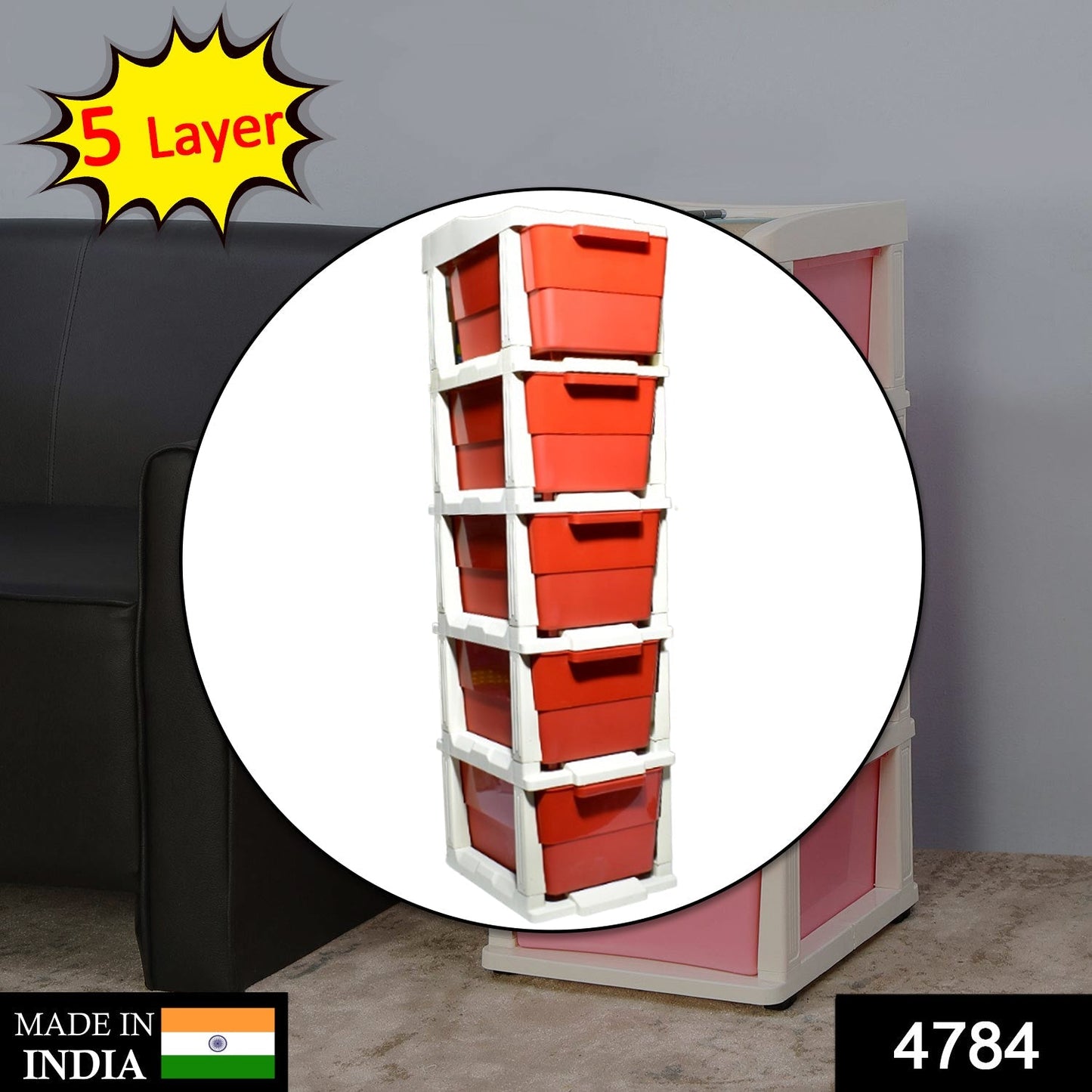 Multi-Purpose Anti-Slip 5 Layer Modular Drawer Storage System - Springkart 
