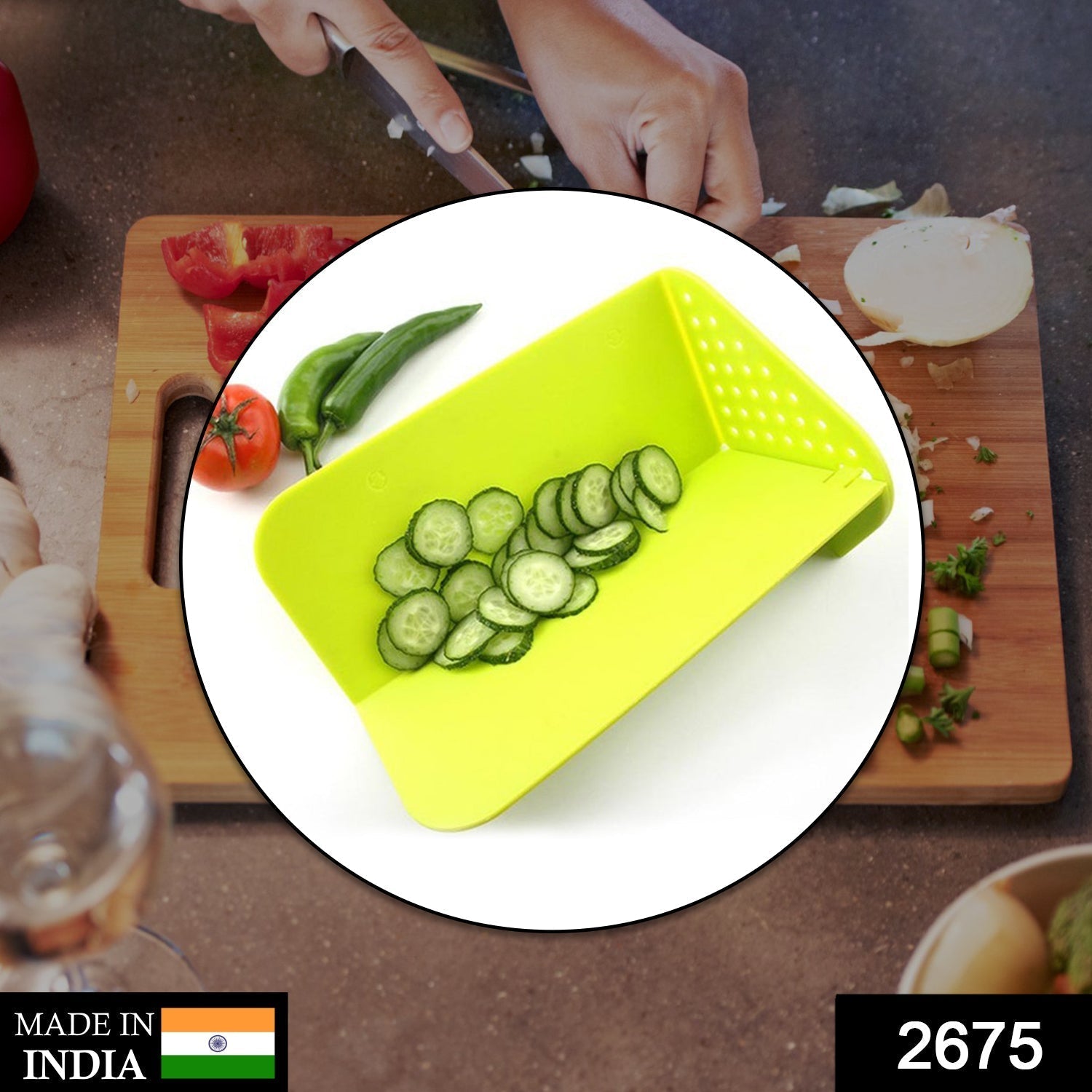Multi Chopping Board and stand for cutting and chopping of vegetables, fruits meats etc. including all kitchen purposes. - Springkart 